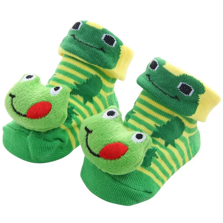 Fall Winter 0-1 Year Old Baby Socks Cute 3D Cartoon Doll Socks Warm Cute Socks Baby Girl Boy Socks