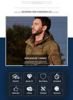 Men's winter jacket is very stylish waterproof and windproof, thickened with padded