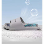 Men's Massage Slippers Anti-Slip Indoor Home Batoom Bathing Sandals Simple Sle PVC Material Comfortable Summer Slippers