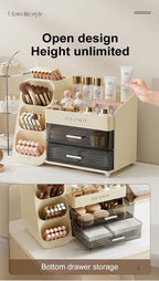 Cosmetics storage box Home dressing table advanced sense large capacity lipstick skin care multifunctional points Shelf