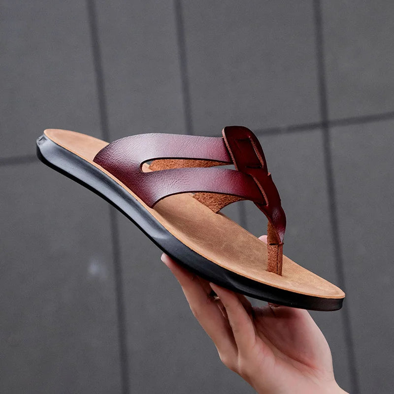 Men's High Quality Sandals Summer Men Shoes Breathable Walking Beach Slippers Outdoor Sandals Casual Fashion Male Filp Flops