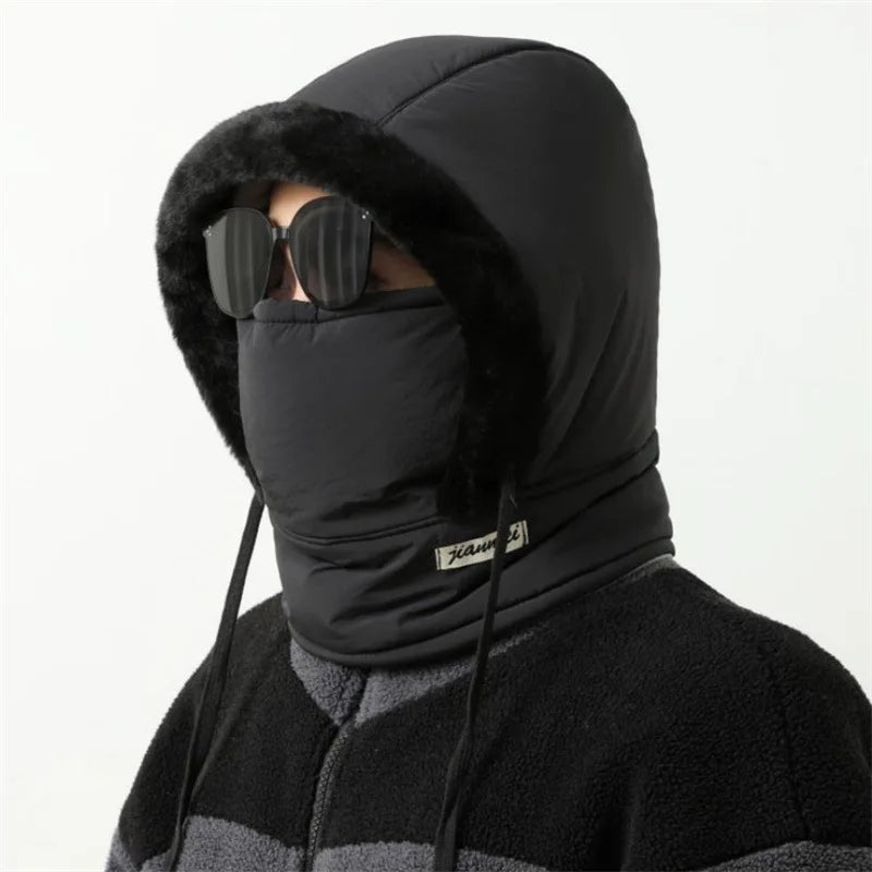 Winter Warm Hat for Men and Women, Autumn and Winter Cycling Ear Protection with Thick Velvet for Cold Protection