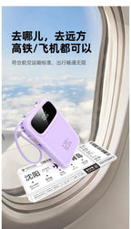 120W Power Bank Super Fast Charging 20000mAH Large Capacity 4 Cables Portable 22.5W Mobile Source Battery Mini