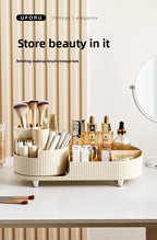 Large capacity fashionable and high-end cosmetics storage box for women's home and desktop, simple cosmetics storage box