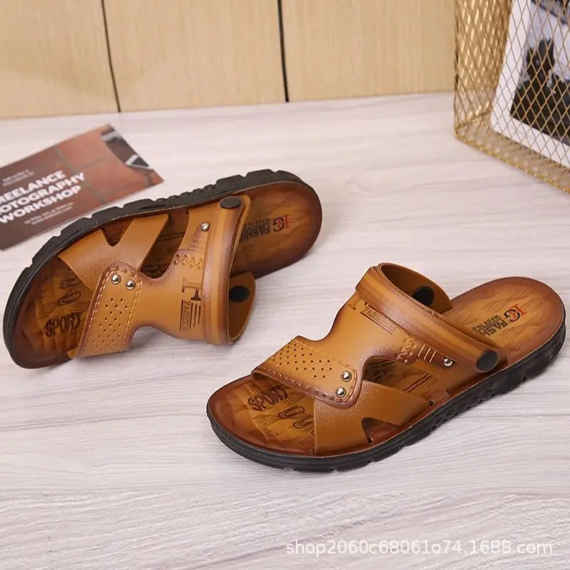 New Men's Summer Beach Sandals Open Toe Non Slip Mens Casual Sandals Comfortable and Breathable Water Shoes Beach Slippers