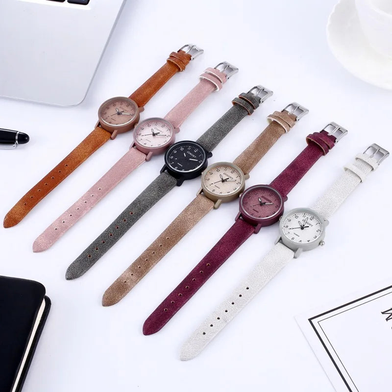Top Brand Women Watches Fashion Simple Analog Quartz Watch for Women Leather Strap Casual Elegant Ladies Wrist Clock Reloj Mujer