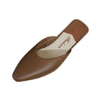 Women'S Slippers Fashion Solid Color Closed Toe Shallow Shoes Popular In Summer Flat Shoes Low-Top Lazy Outdoor Slipper