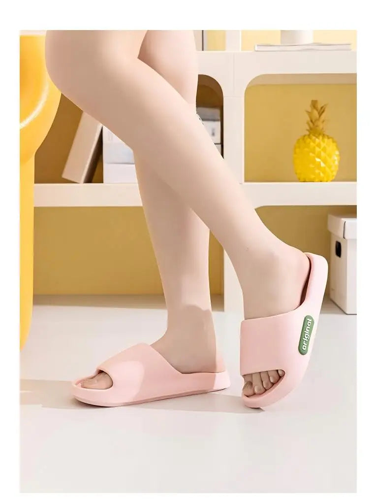 Men's Non-Slip Slippers for Women Summer New Indoor Home Soft Bottom Middle-Aged and Elderly Couples Bathroom Bathing Slippers for Men