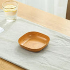 Kitchen Wood Grain Plastic Square Plate Japanese Simple Wood Grain Dish Set For Tableware Kitchen Bowl Dish Dinnerware