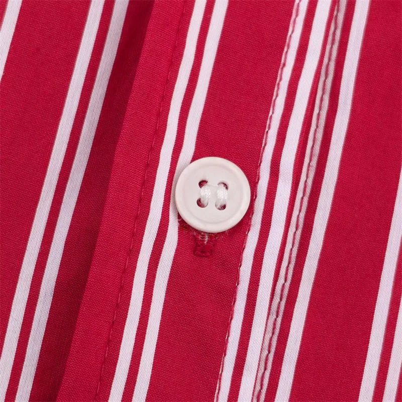 Women's shirt new striped silk loose shirt autumn fashion design women's casual top