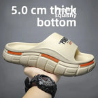 Men's Slippers for Home Use with Letter Patterns in Multiple Colors.Summer Soft Anti-slip Quick-drying and Lightweight Sandals