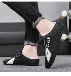 Men Slippers Trend Baotou Shoes for Men Summer Breathable Casual Shoe Vulcanized Flats Male Sneakers Half Slip-on Shoes