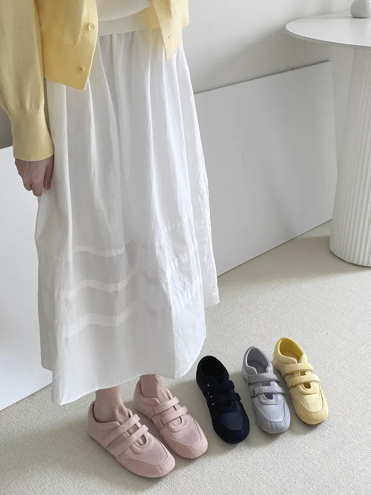 Flats Women's Sports Shoes Fashion Sneakers Casual Shallow Loafers Shoes Walking Ballet Shoes Trend Cozy Zapatillas De Mujer