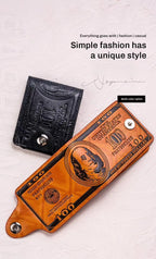 Men's Wallets With 100 US Dollar PatternWallet Male Leather Walet Photo Card HolderFashion Large Capacity Wallet Purse Bag