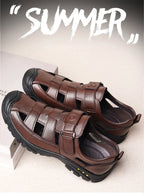 Man’s Sandals breathable comfort summer slippers beach Muller outdoor anti slip shoes youth casual fashion Hollow shoes