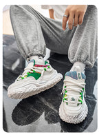 Men's Shoes 2025 Thick Sole Height Increasing New Breathable Trend Fashionable and Versatile Casual Sports Comfortable Trend