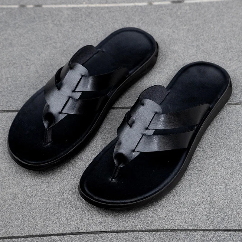 Men's High Quality Sandals Summer Men Shoes Breathable Walking Beach Slippers Outdoor Sandals Casual Fashion Male Filp Flops