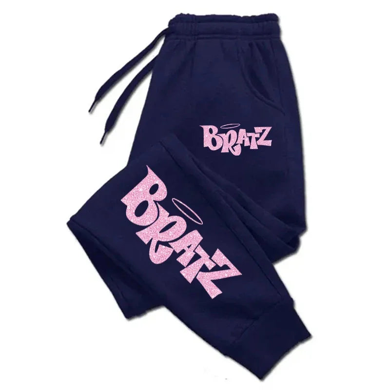 Pants Bratz Pink Printing Women Pants Pocket Running Sweatpant Leggings Baggy Gym Jogger Tracksuit Drawstring Sweat Trouser