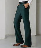 Man Suits Pants Draped Flared Fluid Tight Wide Leg Black Business Social Tailoring Bell Mouth Trousers for Men Up Formal Classic