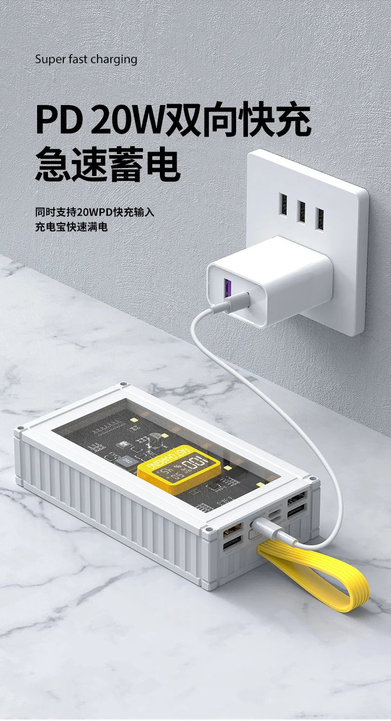 PowerBank 50000mAh 30000mAh 20000mAh Spare battery Portable Charger Mobile External Battery Fast charging For Camping iPhone