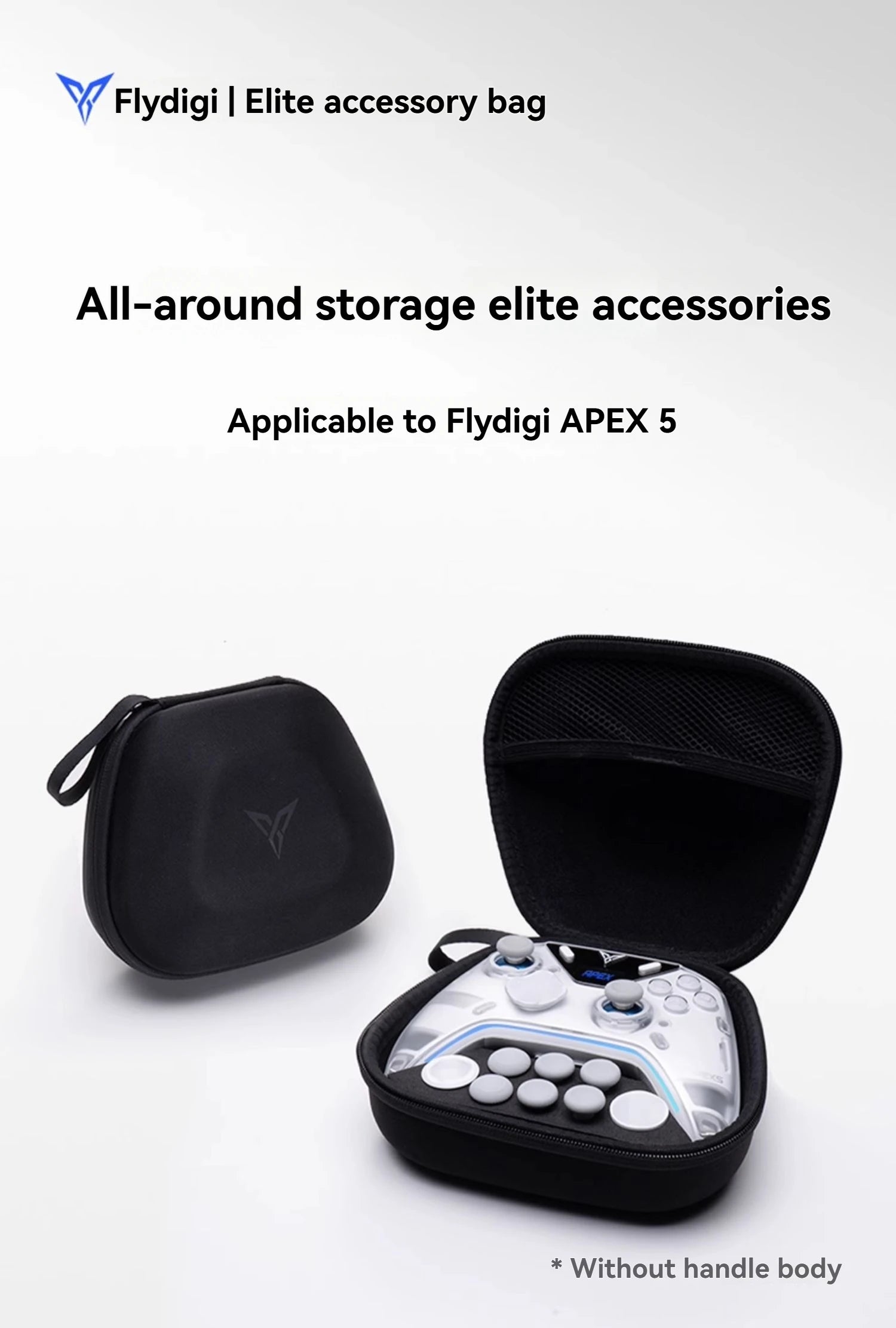 Flydigi Apex 5 Accessories Kit for Gamepad Controller: Replacement Sticks, Phone Holder, Buttons, Storage Bag, Charging Dock