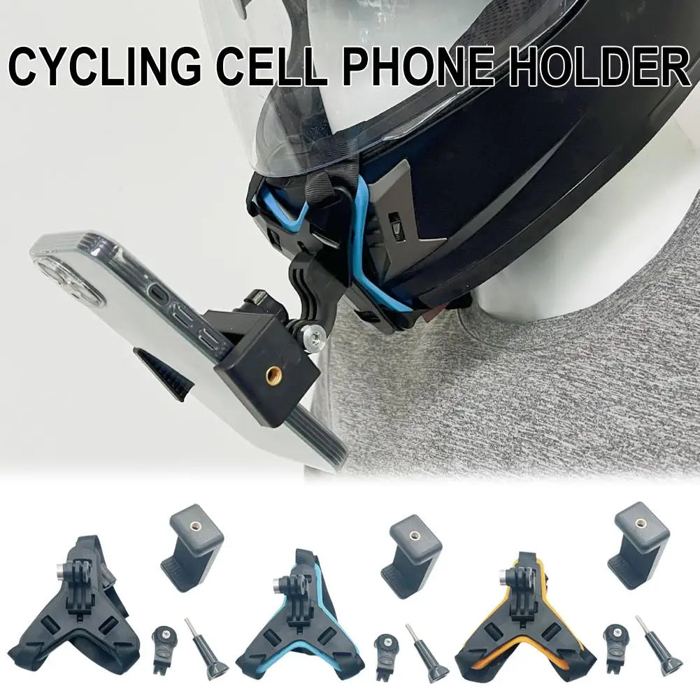 Helmet Holder Helmet Accessories Motorcycle Riding Mobile Phone Holder Sports Camera Chin Holder Phone Clip Accessory