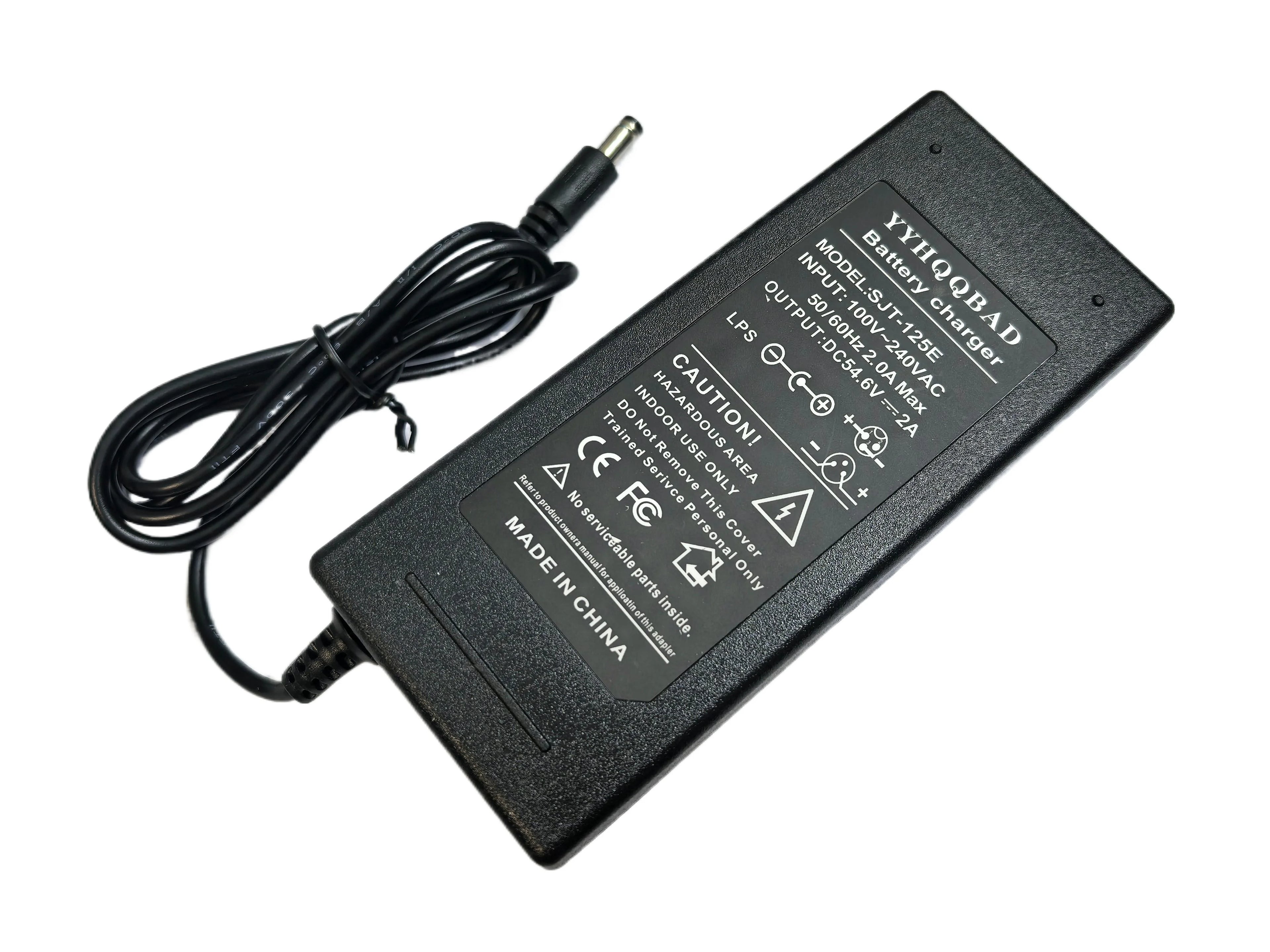 54.6V 2A  charger for 48V li-ion Battery charger DC Socket/connector for 48V 13S Lithium Ebike battery