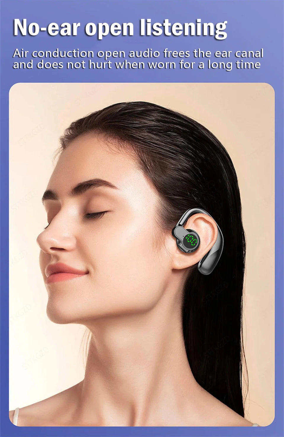 Wireless Bluetooth Headphones Full Open Headset Air Conduction Ear Hook Earphones Handsfree Noise Canceling Audifonos Sports