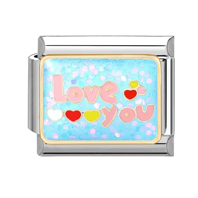 Y2K Charm Cherry Blessings Skirt Balloon Italian Charm Links Fit 9mm Bracelet Stainless Steel DIY Jewelry Making Birthday Gift