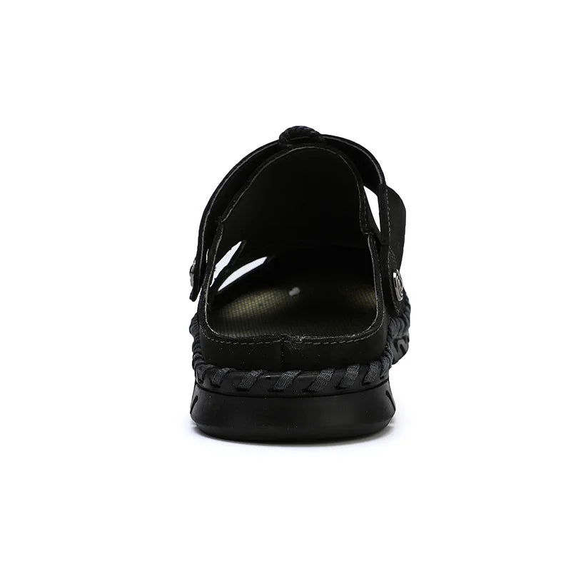 2023 Sandals Summer Men Leather  Classic Men Shoes Slippers Soft Sandals Men Roman Comfortable Outdoor Walking Footwear