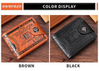 Men's Wallets with 100 US Dollar Pattern Wallet Male Leather Wallet Photo Card Holder Fashion Large Capacity Wallet Purse Bag