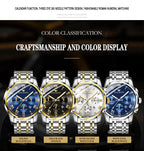 BINBOND 2pcs/Set Couple Watches Fashion Casual Men Ladies for Quartz Watch Lover Waterproof Stainless Steel Watch Valentine Gift