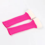 Winter Christmas Ladies Warm Ribbed Knit Leg Warmers Womens LegWarmers Polar Fleece Neon Colored Boot Cuffs for Festive Occasion