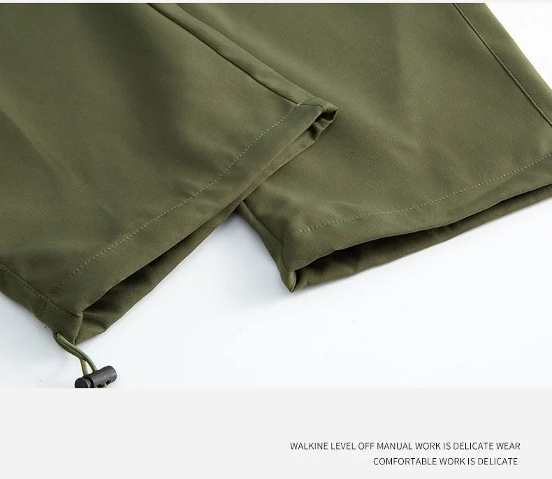 Men's sportswear pants are simple, versatile, retro and fashionable with large pleated pockets for outdoor work
