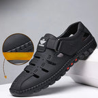 Men's Summer Sandals Comfortable Outdoor Breathable Casual Shoes 2023 Summer Beach Shoes Flat Business Genuine Leather Sandals