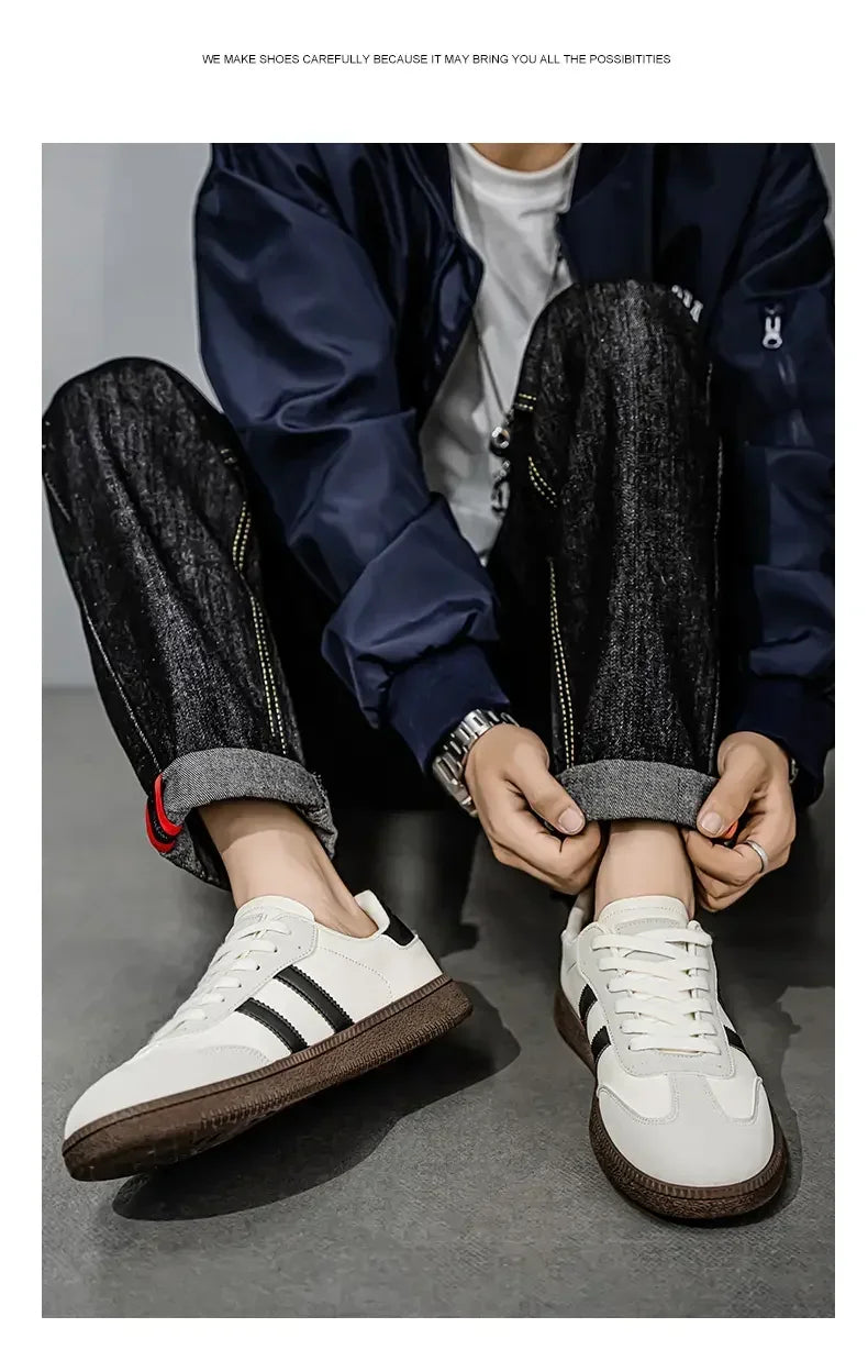 Men's Shoes 2025 Trend Casual Sneakers Comfortable Lace-up Flats Tennis Shoes Breathable Comfortable Walking Joggingshoes