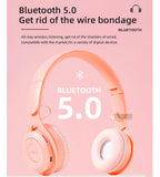 Headphones Kids Wireless Bluetooth Earphones Stereo Foldable Helmets Music Gaming Headsets Over-ear Headphones for Android ios