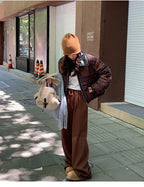 2025 New Korean Winter Women Down Cotton Jacket Parkas Short Cotton Padded Turn Down Collar Ladies Quilted Outerwear