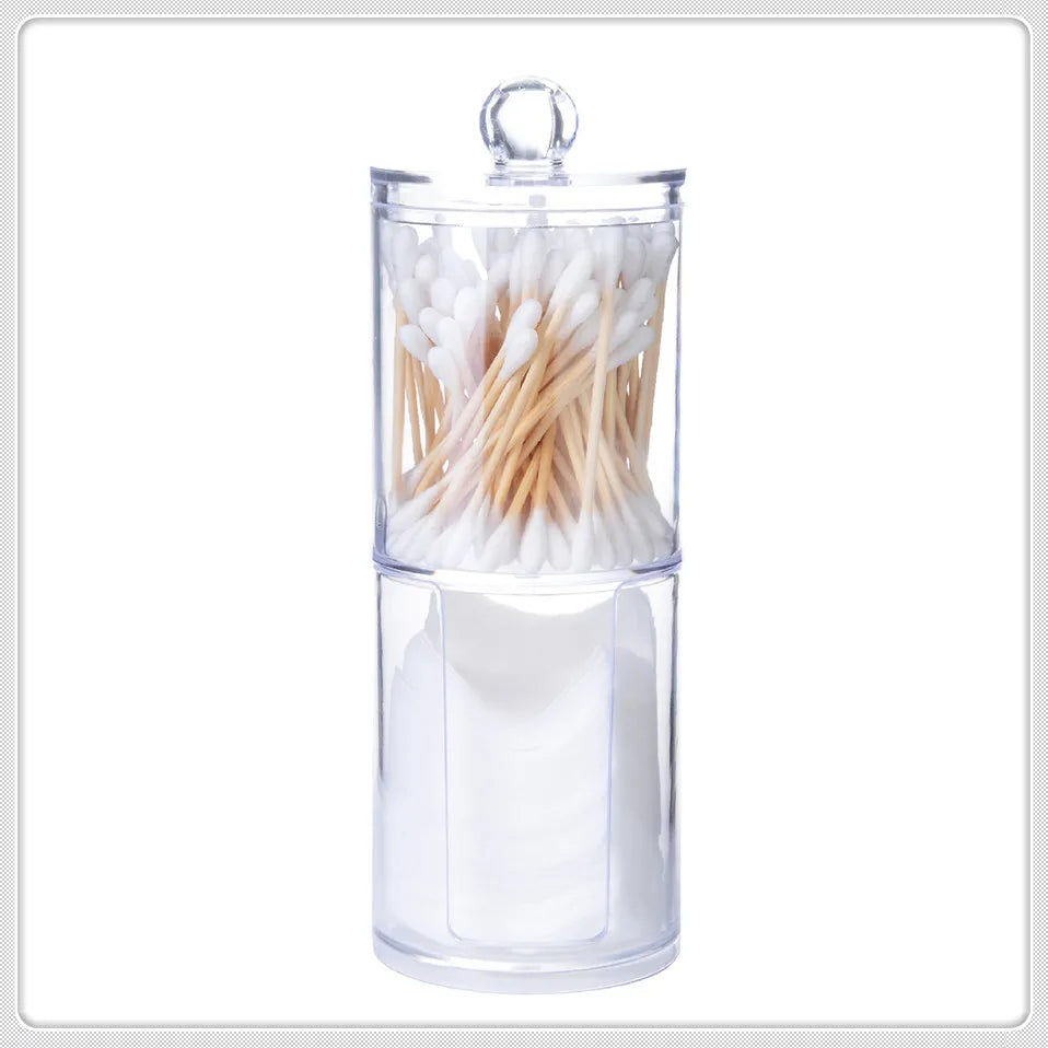 Acrylic Storage Organizer Bins for Cosmetics, Cotton Pads, Makeup, Jewelry, Swab Box