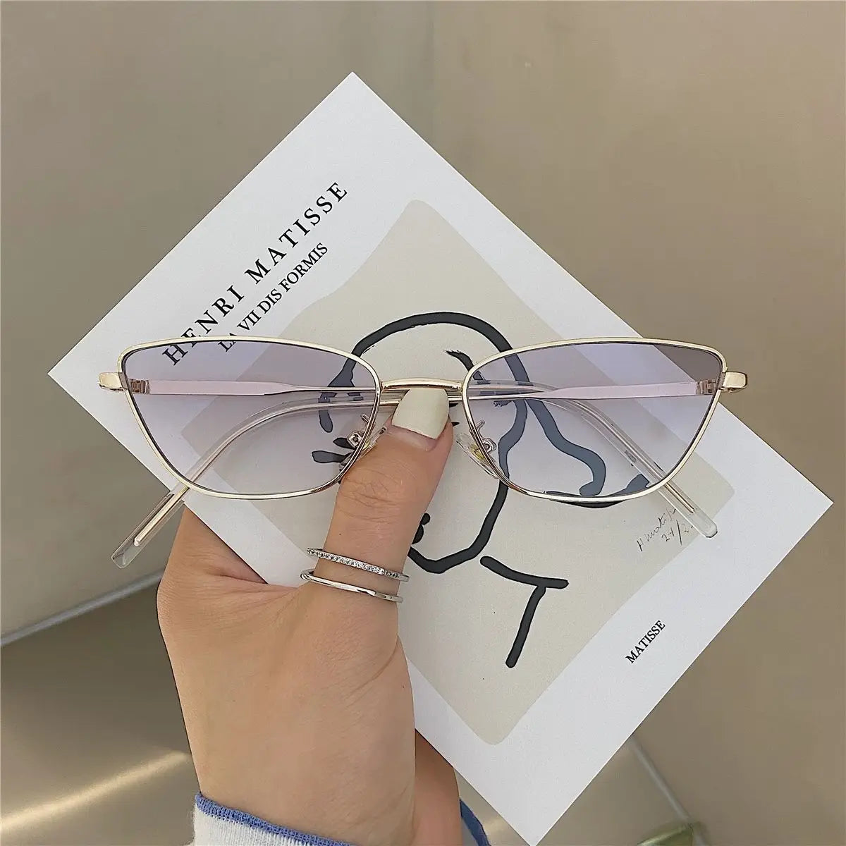 Sunglasses for Women Classic Fashion Oversized Anti-Reflective Vintage Square Metal Sun Glasses Driving Eyewear UV400 Очки