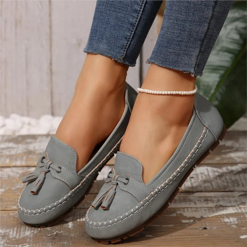 Women Flats Fashion Breathable Women Casual Shoes Slip On Flat Shoes Walking Sneakers Women Shoe Retro Shoes Female Plus Size