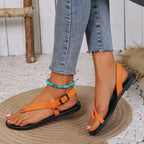 Women Sandals 2025 New Summer Shoes for Women Open Toe Casual  Flip Flops Woman Sandals Buckle Strap Soft Bottom Ladies Shoes