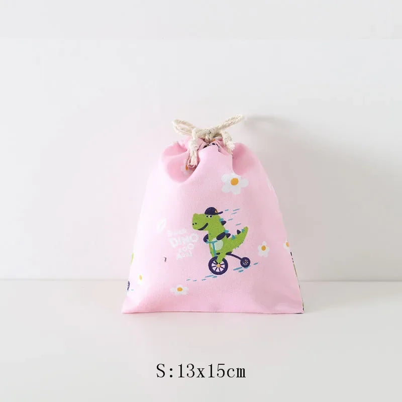 Women Girls Jewelry Lipstick Cosmetic Tote Rope Pouch String Bag Cute Small Large Coin Purse Key Earphone Drawstring Storage Bag