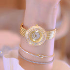 Fashion Luxury Watches For Woman New Vintage Golden Women's Wristwatches Ladies Dress Quartz Clock High Quality Relogio Feminino