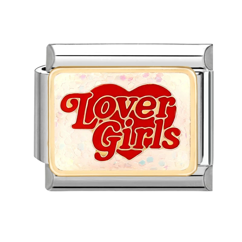 Y2K Charm Cherry Blessings Skirt Balloon Italian Charm Links Fit 9mm Bracelet Stainless Steel DIY Jewelry Making Birthday Gift