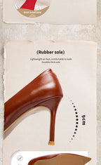 C-H Woman's High Heels  New High Quality Pointed Shoes Business Commuter Girls Shoes Banquet Party Shoes 9cm