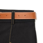 Women's Color Contrasting Stitch Collar Single breasted Straight Tank Top Long Fold Belt Bermuda Shorts Summer New Pants