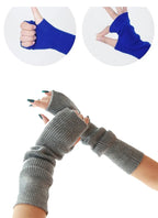 Autumn Winter 40 50 60CM Women's Wool Arm Warmers Knitted Woolen Arm Sleeve Solid Fine Long Knitted Fingerless Gloves Wholesale