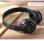 Handsfree Wireless Headphones Noise Canceling Headphone memory Card Earphone P47 headset Bluetooth Head Phone for iPhone Huawei