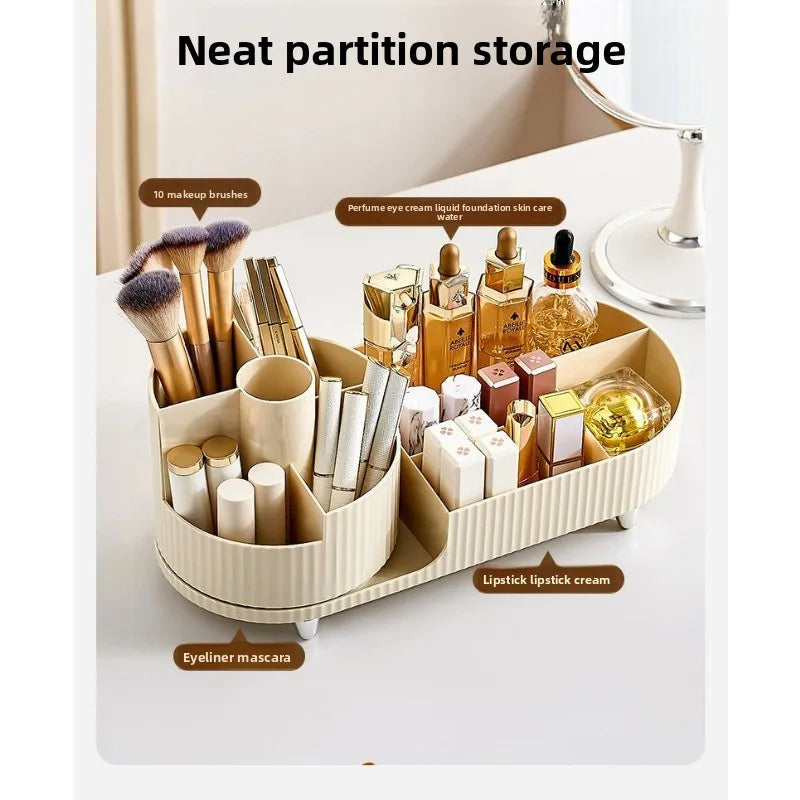 Large capacity fashionable and high-end cosmetics storage box for women's home and desktop, simple cosmetics storage box